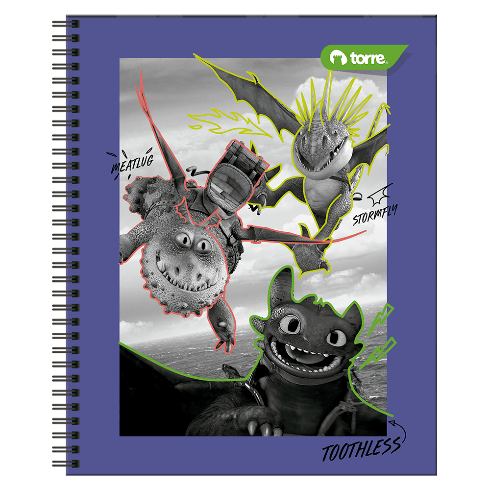 Cuaderno Universitario Como Entrenar A Tu Dragon 7 Mm 100 Hojas Torre