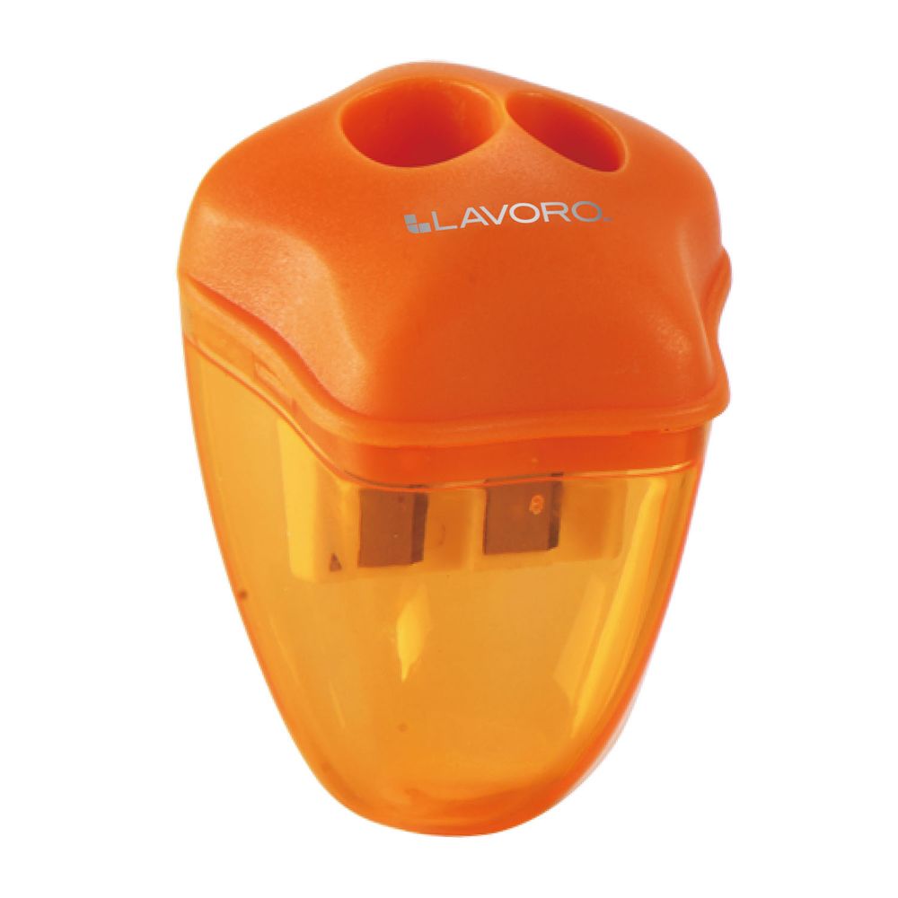 Sacapuntas Con Deposito 2 Orificios Estrella Blister Lavoro