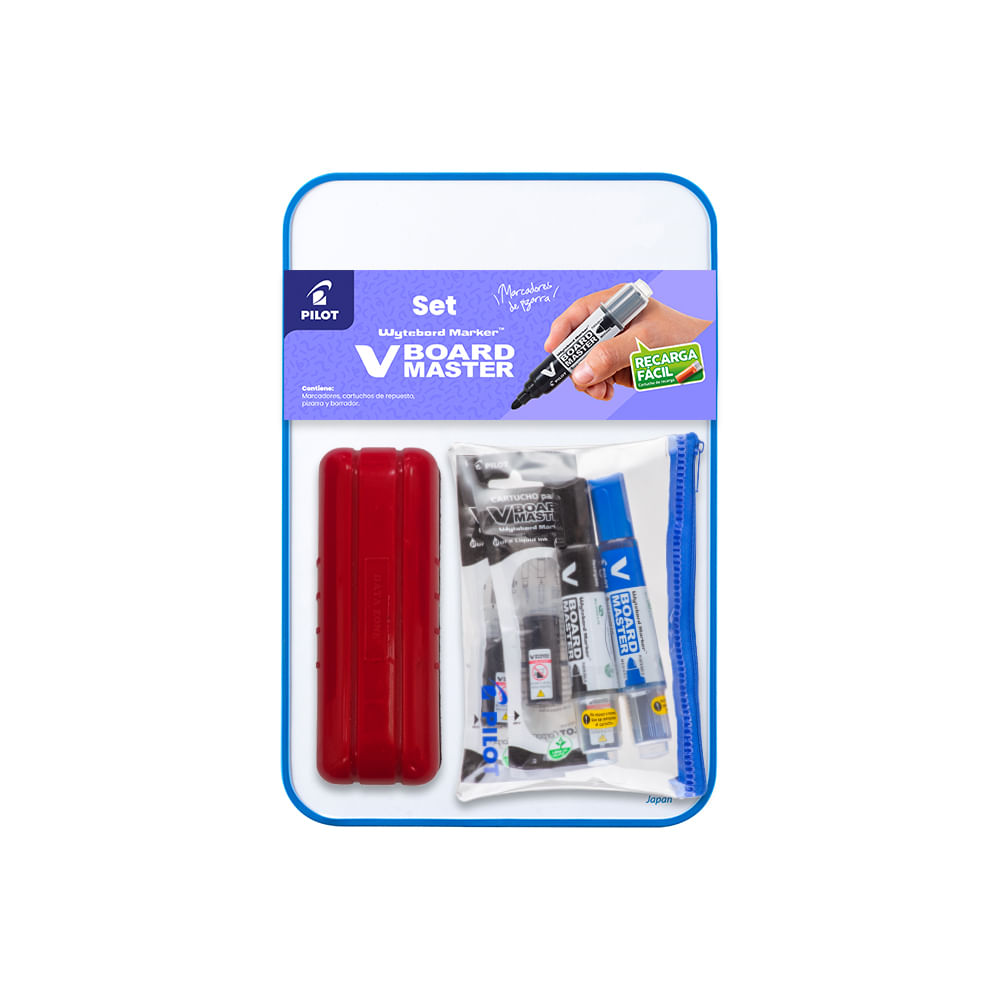 Set Pizarra 20 x 30 Cm con Marcadores De Pizarra  Vboard Pilot