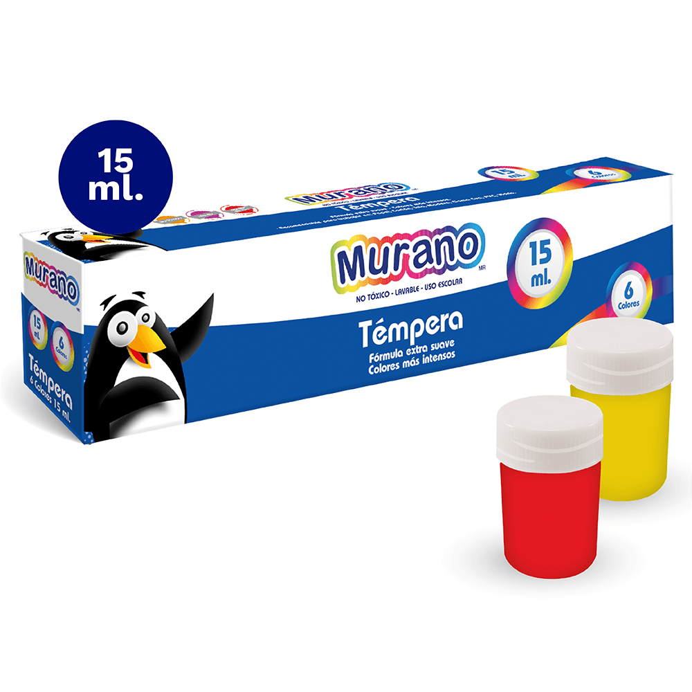 Tempera 6 Colores 15 Ml Murano