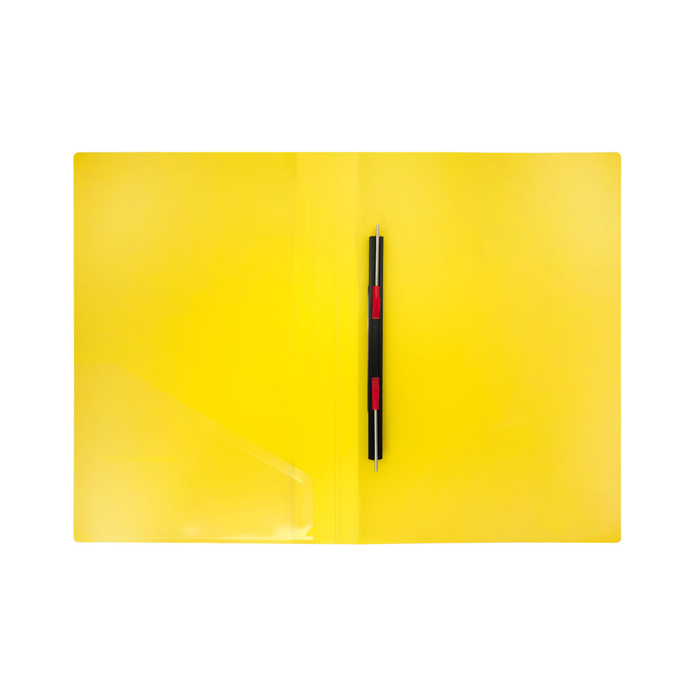 Carpeta Plastica Con Gusano Oficio Datafile Amarilla Rhein