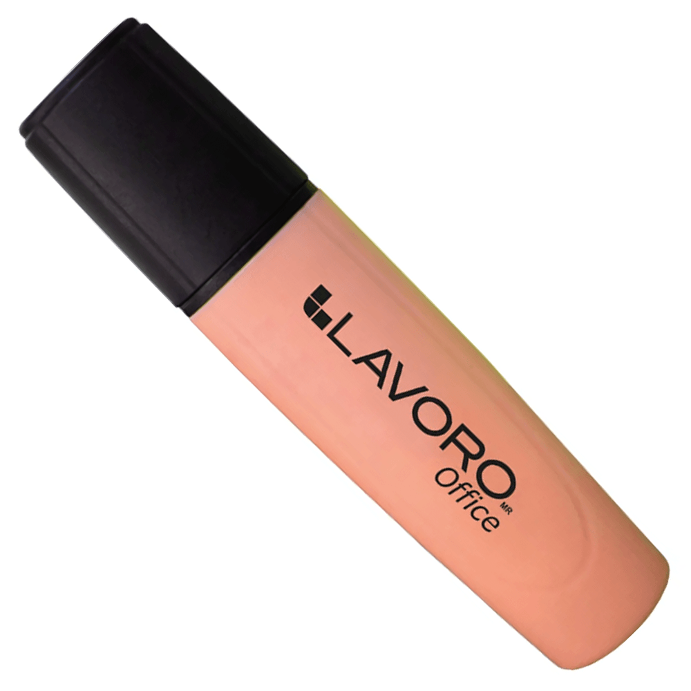 Destacador De Escritorio Punta Biselada Naranja Pastel Lavoro