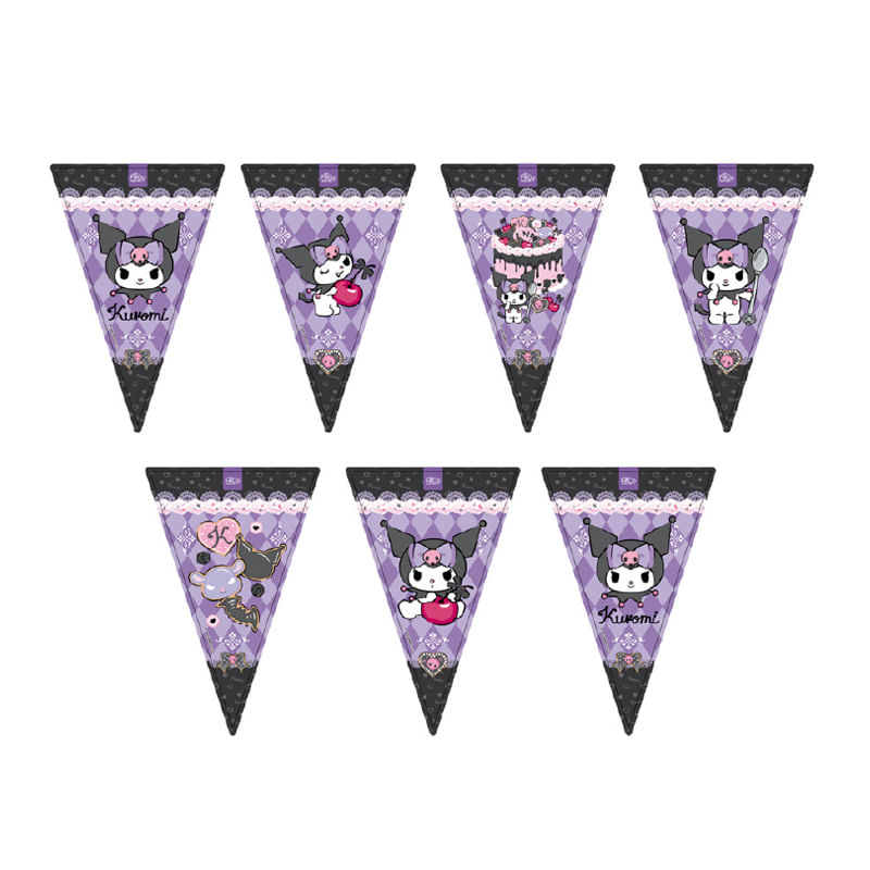 Banderin Triangular Papel 2M 1 Unidad Kuromi