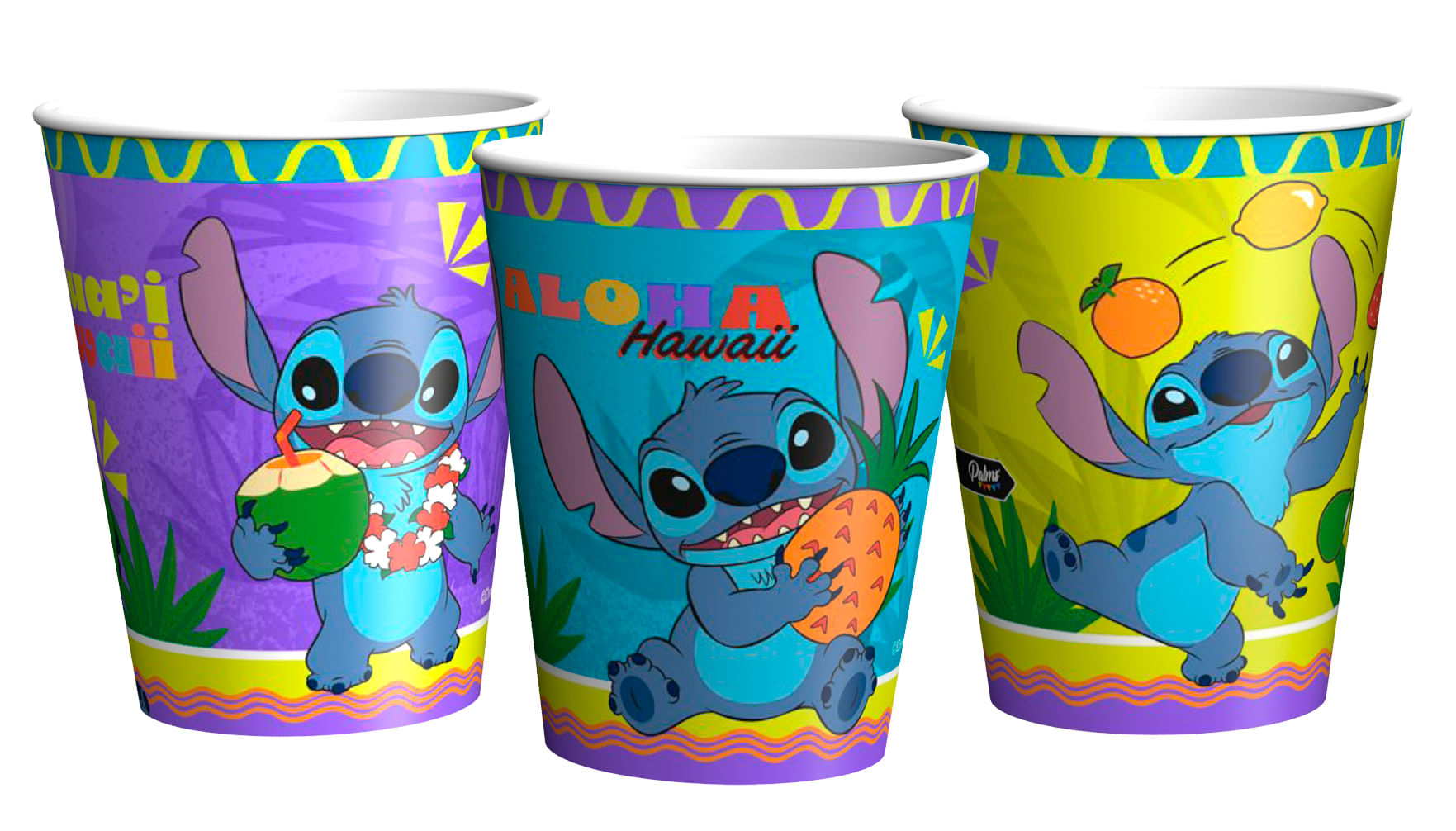 Set 6 Vasos Plasticos Stitch