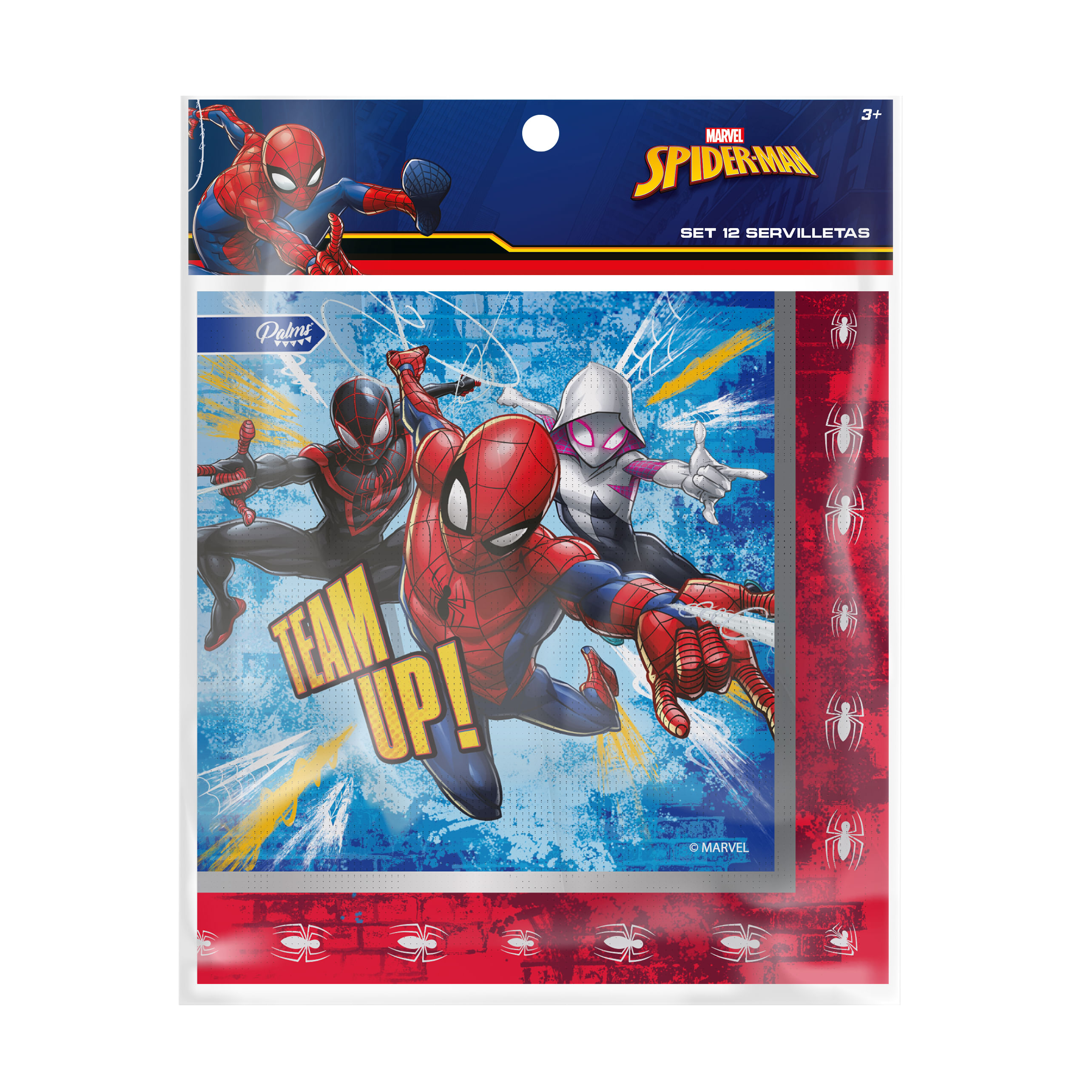 Set 12 Servilletas Spiderman