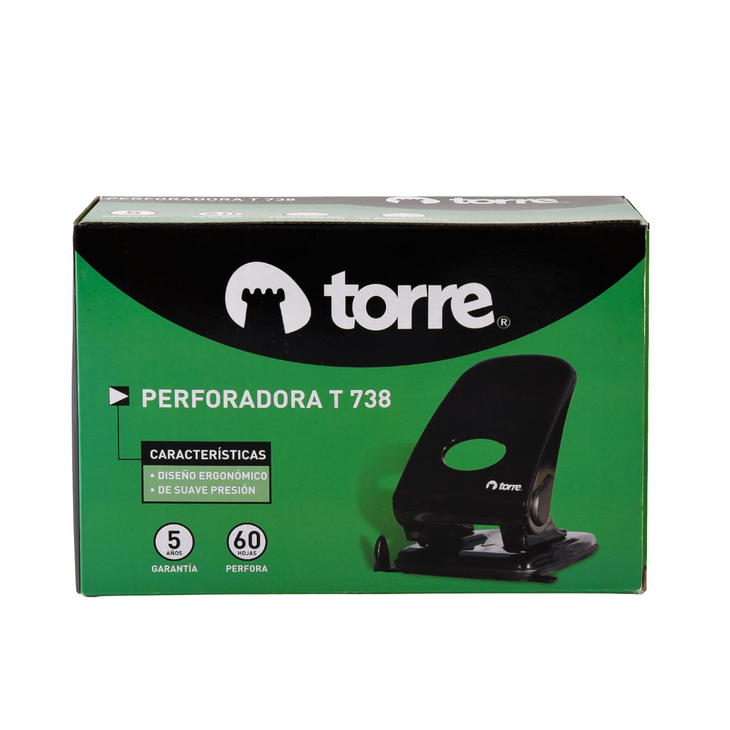 Perforadora 60 Hojas Negra T738 Torre