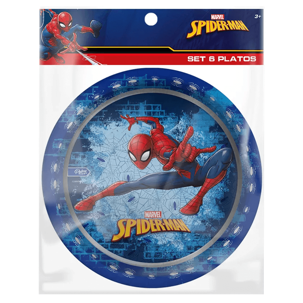 Set 6 Platos Spiderman