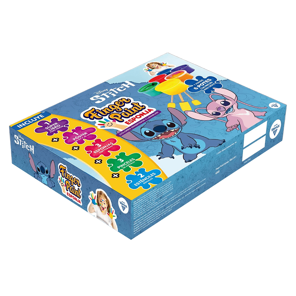 Set Pinta Dedos Esponja Stitch