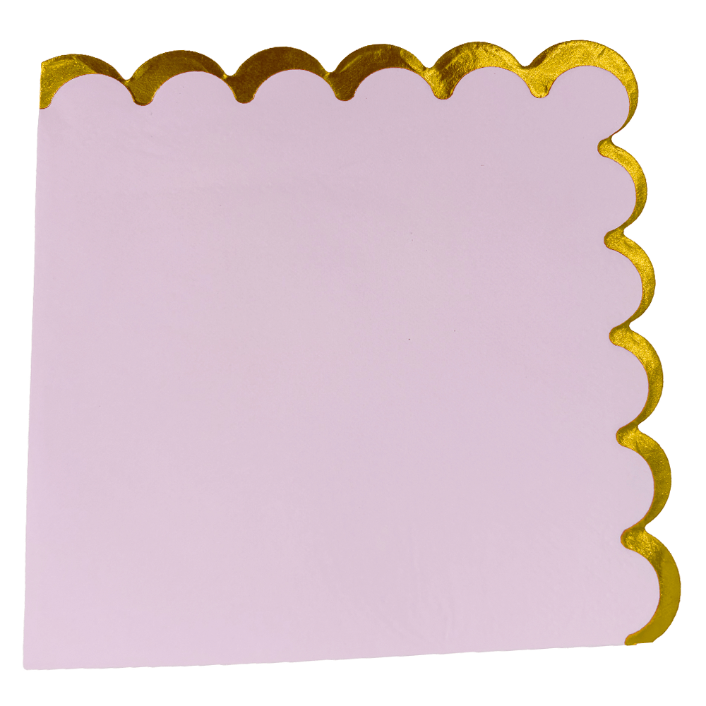 Servilleta Rosado Pastel 25 x 25 Cm 6 Unidades Big Party