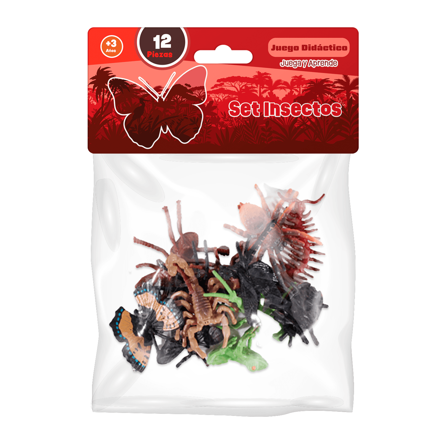 Set Insectos 12 Piezas En Bolsa Pvc Pronobel